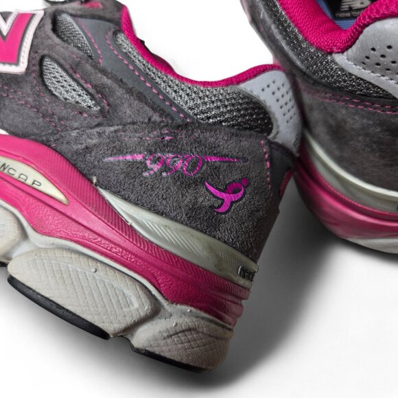New Balance 990 Running Shoes Women's Pink Breast Cancer Awareness Made In USA 8 - Picture 9 of 11